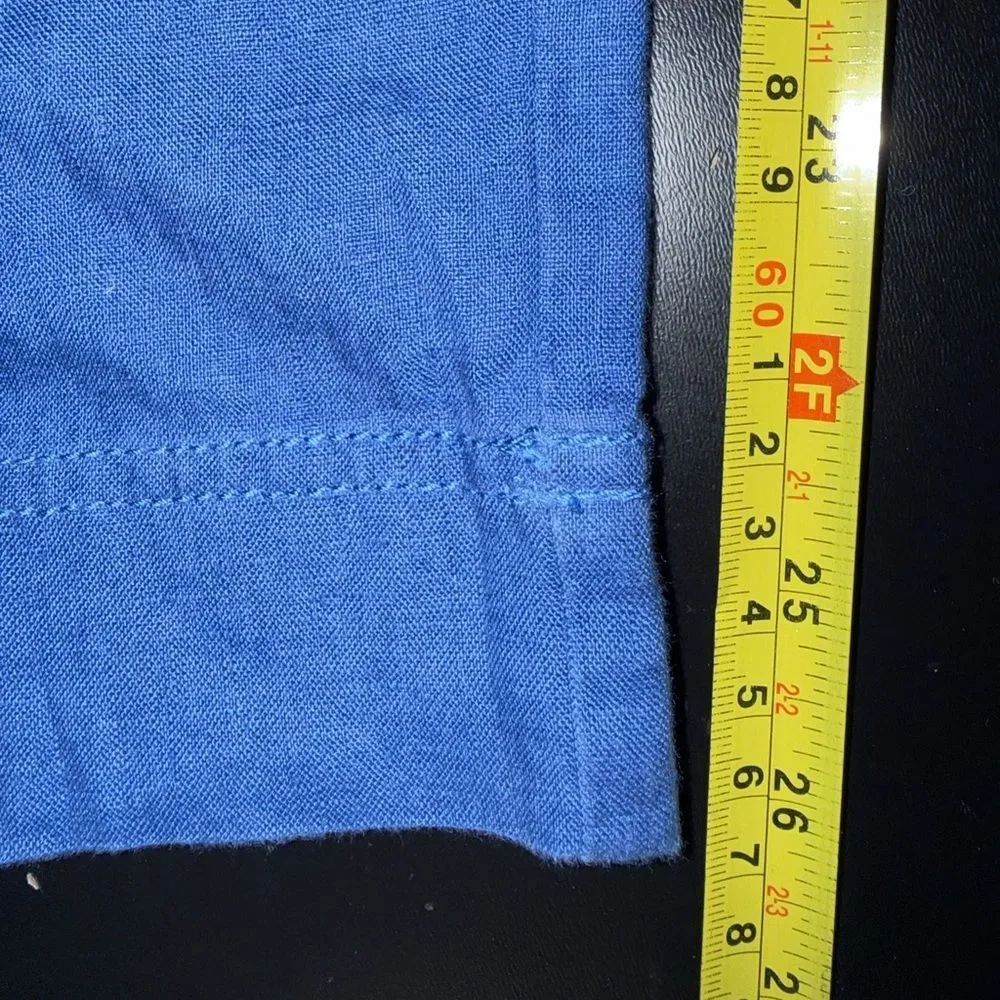 Everlane women’s blue 100% Linen Shoestring Jumpsuit Sixe XS EUC earthy comfort